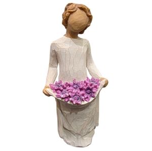 Willow Tree “Simple Joys” Figurine by Susan Lordi – Purple Flowers